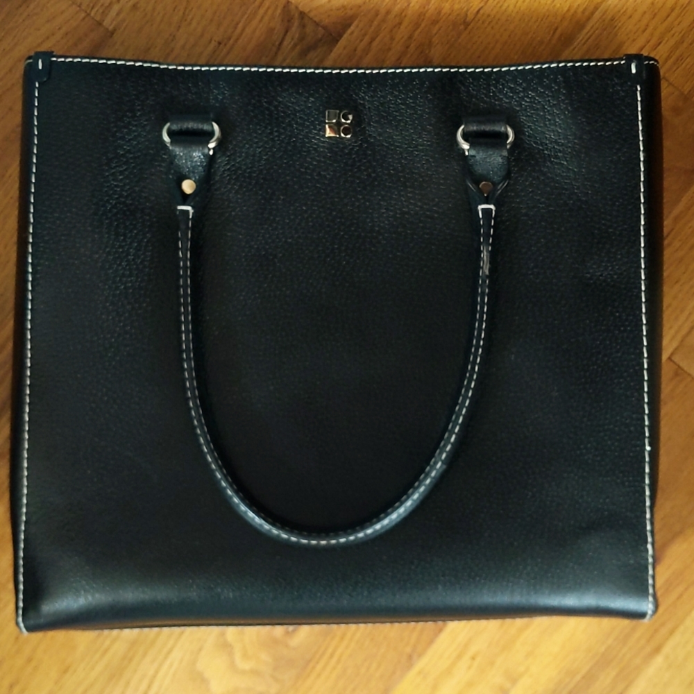 Black kate spade structured tote